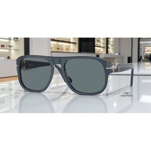 PERSOL PO3310S 11893R Blue Polarized Unisex 57 mm Sunglasses